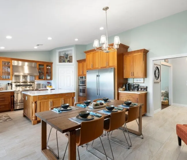 Transitional Kitchen With Warm Contemporary Influence